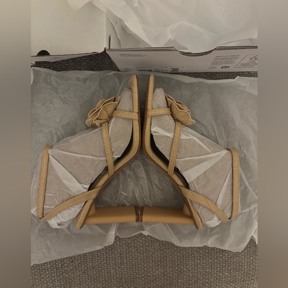 ALDO SiennaMae Raffia Heeled Sandals Natural Beige – Size 9 brand new - Picture 13 of 16